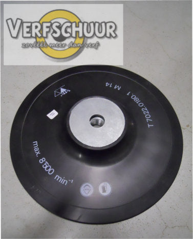 Steunschijf plateau voor fiberschijf pad M14 hard d180mm 1 schijf